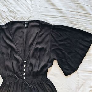 Forever 21 Black Button Down Maxi Dress